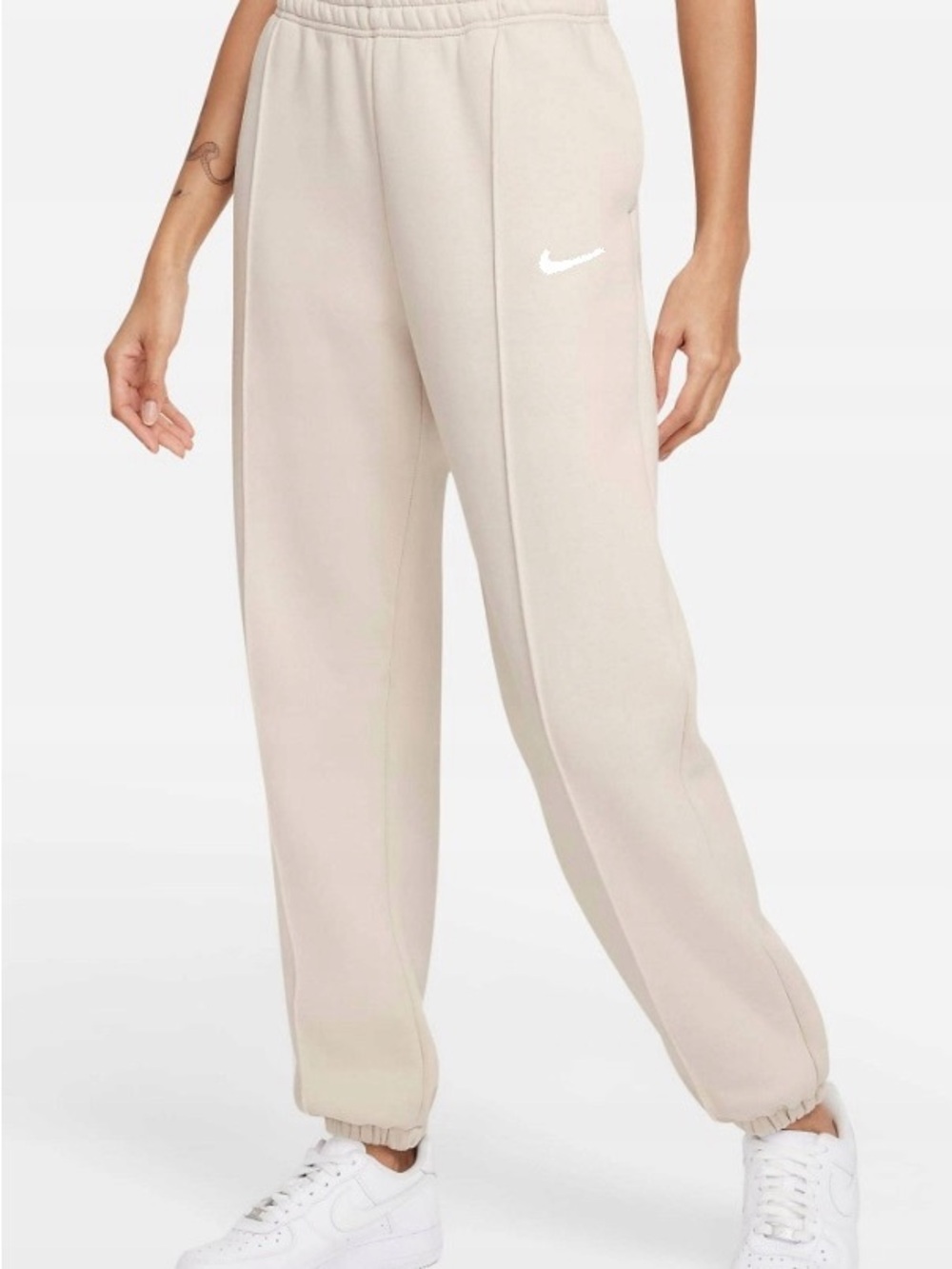 Nike Women’s Essentials Sportswear Cream Fleece Jogger Pants XL